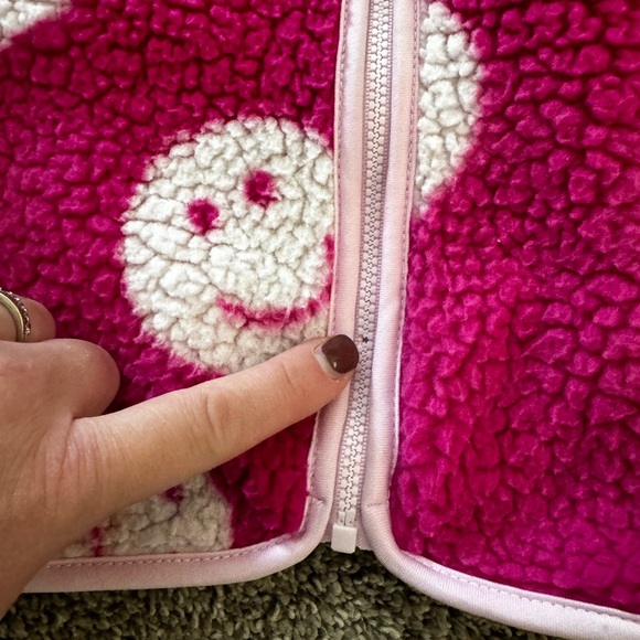 Smiley Sherpa zip up toddler - Picture 4 of 5